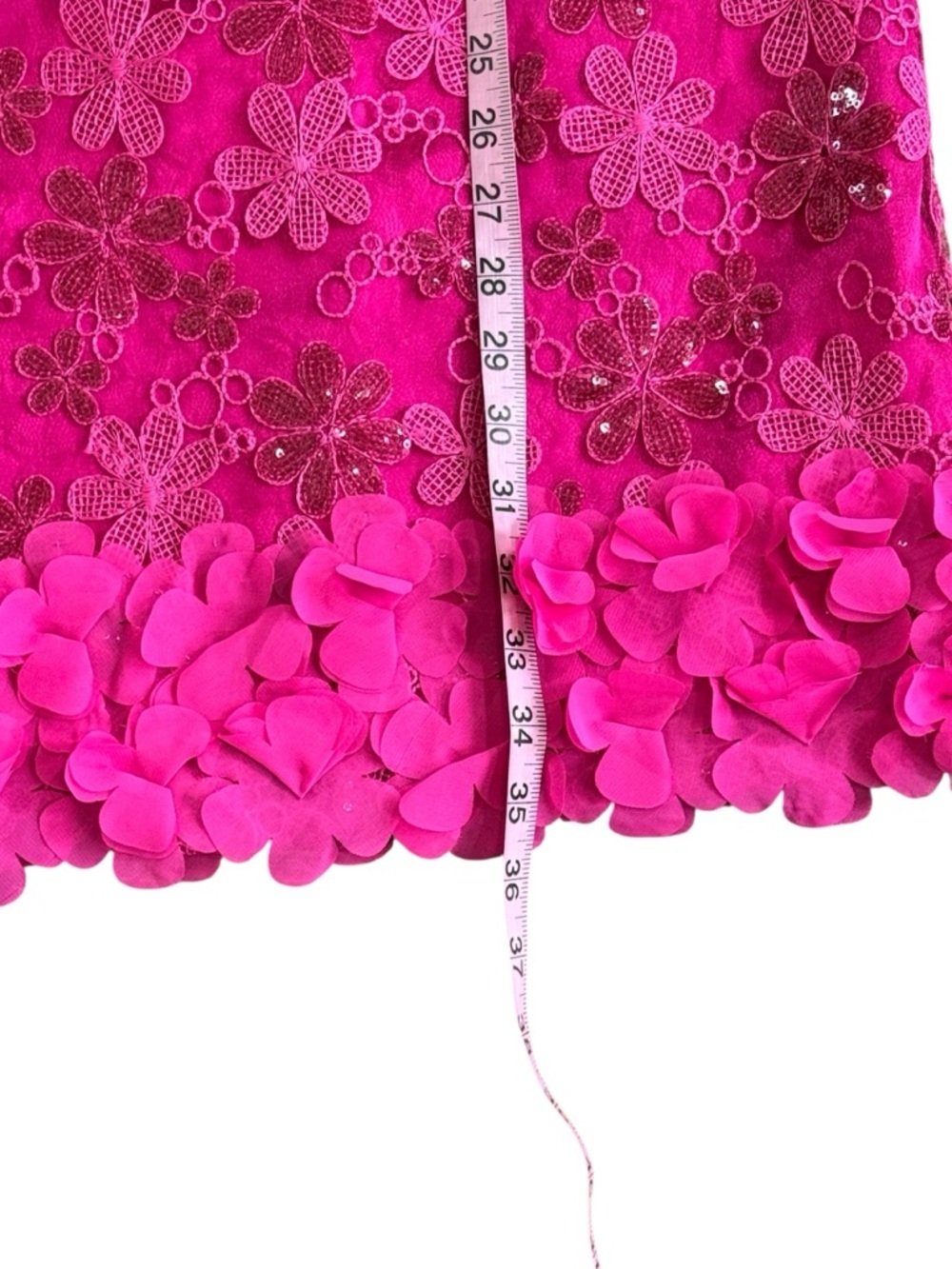 Alex Marie Pink Lace Floral Dress Sz 2 Embroidered Sequin Party Cocktail Dress - Picture 7 of 10